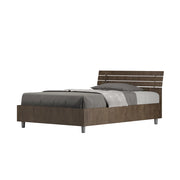 BS COM Letto una piazza e mezza contenitore 120x200 testata inclinata con doghe noce