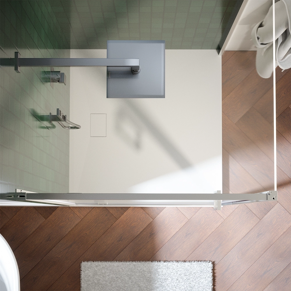 Box doccia 100x90 cm con apertura a battente vetro 6mm trasparente h195 cm | Aruba