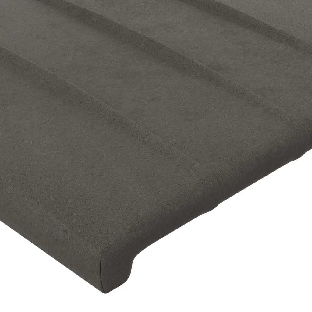 Testiera ad Orecchio Grigio Scuro 93x23x118/128 cm in Velluto 3118231