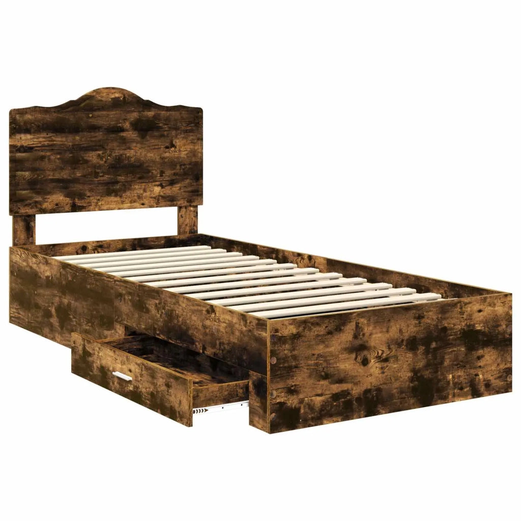 Struttura del letto Rovere fumé 90 x 190 cm Legno multistrato 3413661