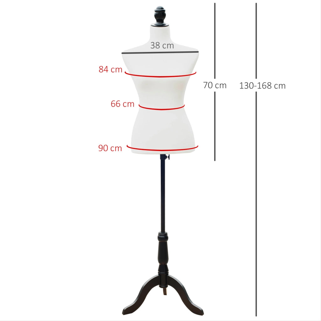 Manichino Regolabile Donna con Cavalletto ¨C zephmum ¨C Bianco 130-168 cm