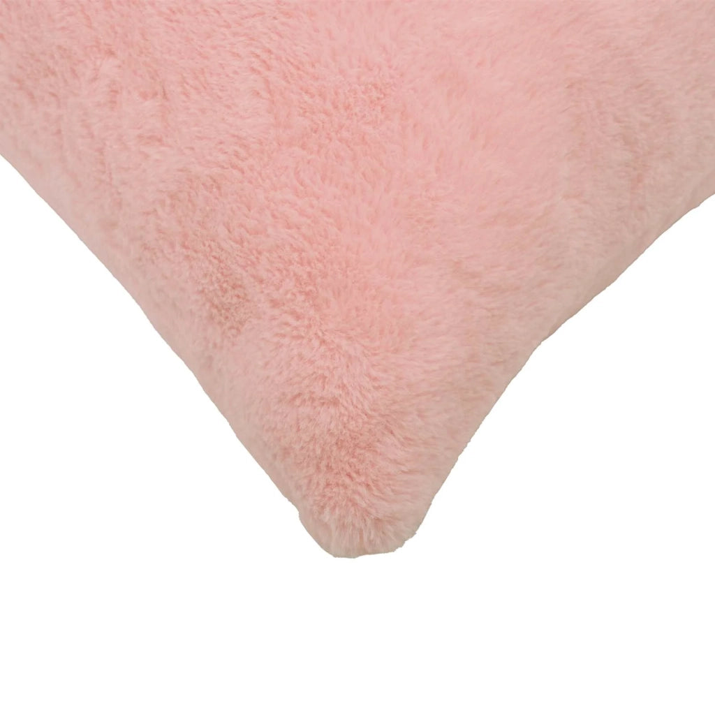 Federa 2 pz HEERLEN Rosa 70 x 70 cm Pelliccia di Coniglio Finta 913465