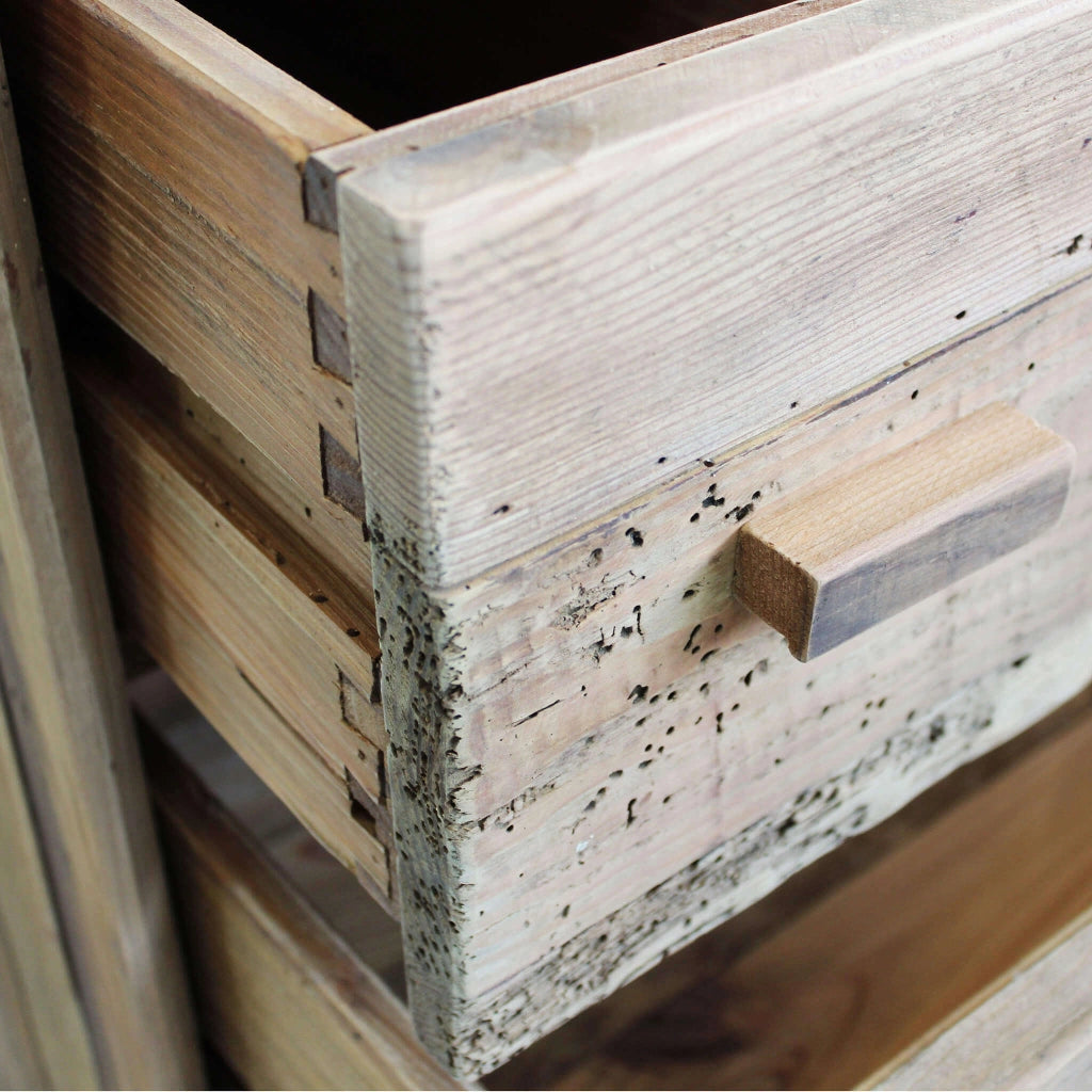 CASSETTIERA NELSON IN LEGNO DI PINO RICICLATO 110 X 48 X H92 CM