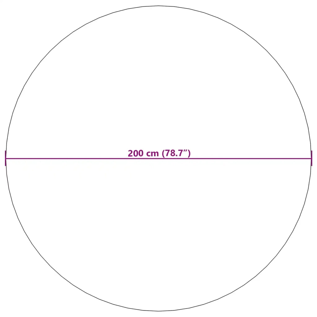 Tappeti per area Rotondo PALMERAS Antracite Ø 200 CM Poliestere 42022621