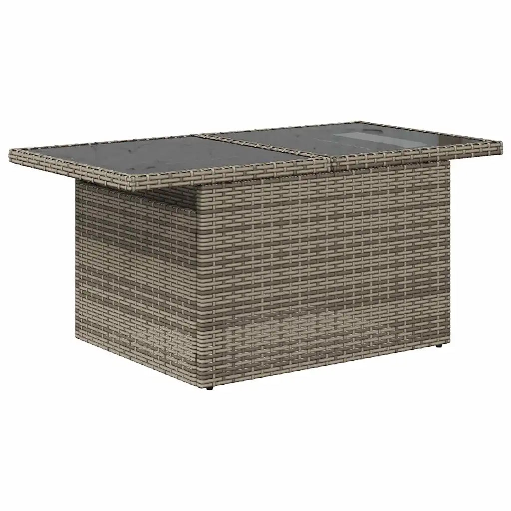 Set Divano da Giardino 6pz con Cuscini Grigio Polyrattan Acacia 3326102
