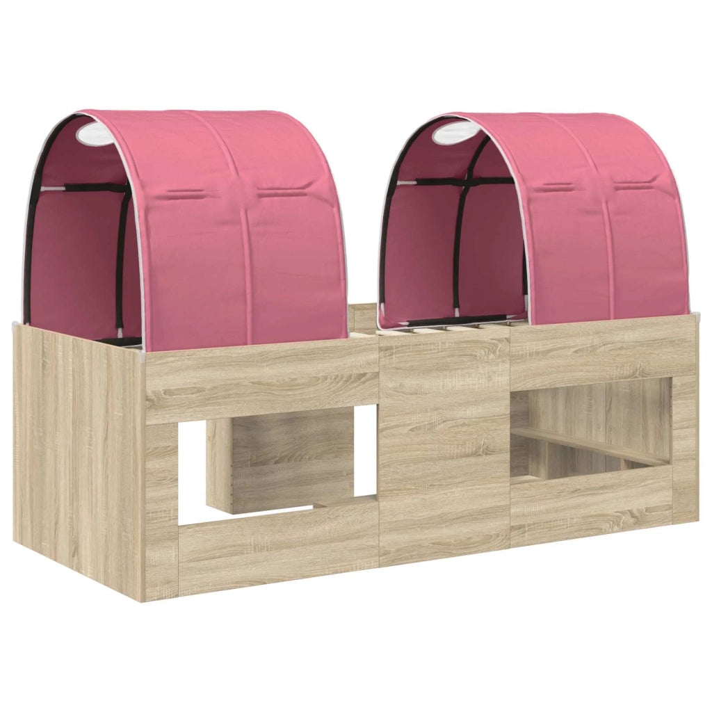 Letto con Tunnel 4 pcs Sonoma e Rosa Legno ingegnerizzato 3423578