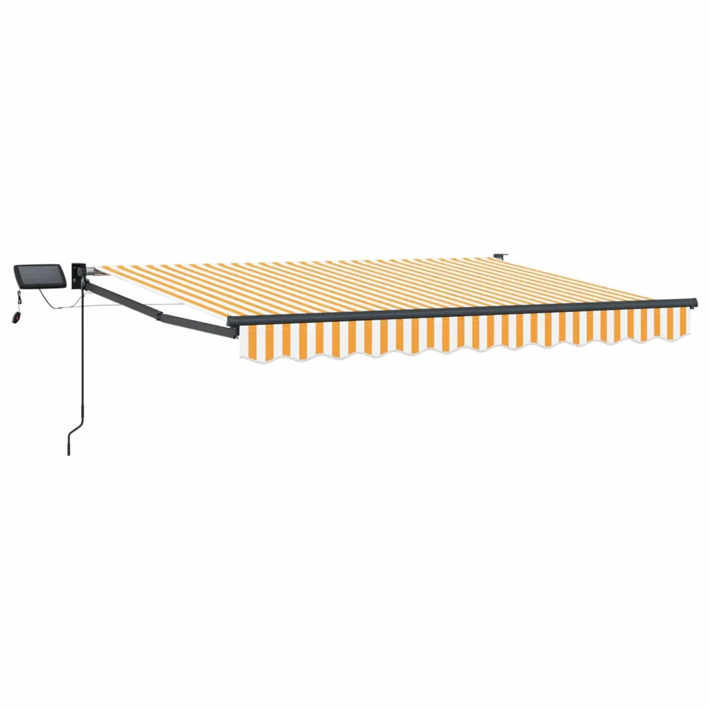 Tenda retrattile manuale con LED-Tenda parasole per balcone 3,5 x 2 m 720137