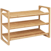 Portascarpe in bamb¨´ a 3 livelli ¨C zephmum ¨C naturale 76x33x51