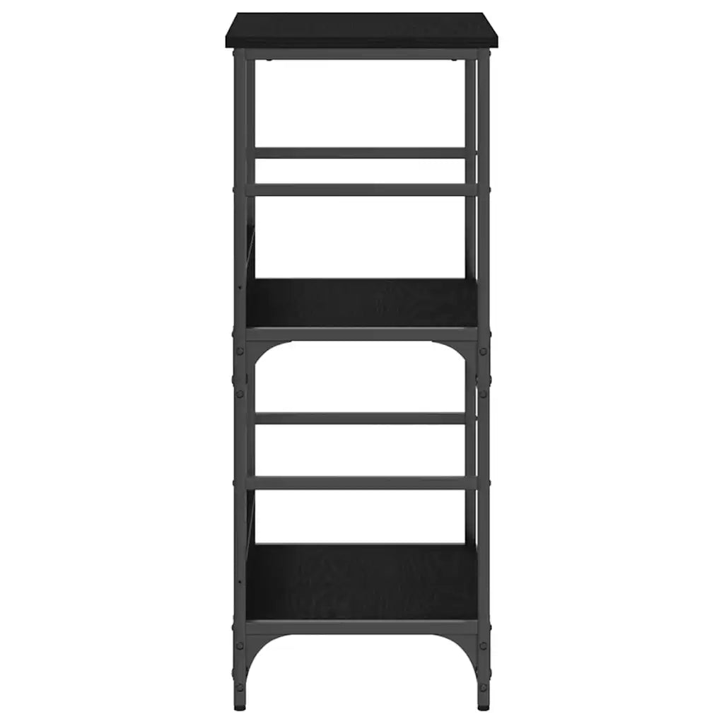 Libreria-Scaffale per Libri-Mobile di Stoccaggio Rovere Nero 50 x 33 x 82 cm Legno multistrato