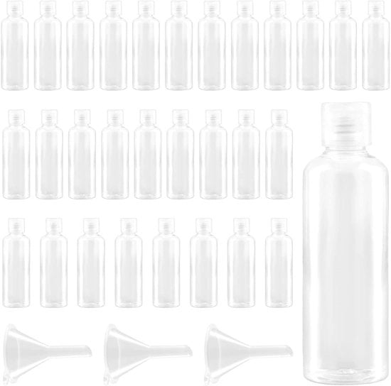 Flessa da viaggio trasparente - 100 ml - Riciclabile