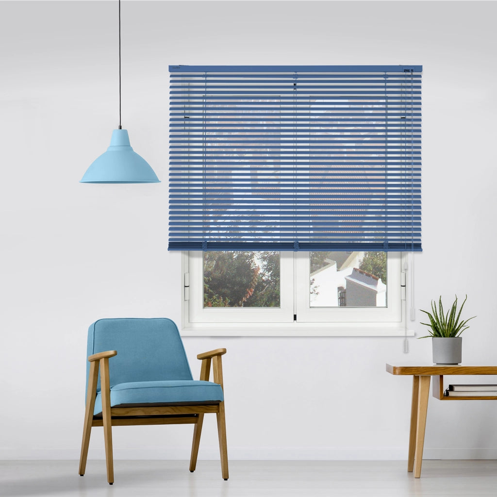 VIEWTEX Veneziana in alluminio  25mm azzuro  100 X 175cm - Made in Europe - 5 anni di garanzia
