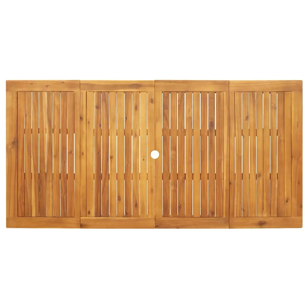 Set da Pranzo per Giardino 9 pcs Nero Legno di Acacia Massello 3365544