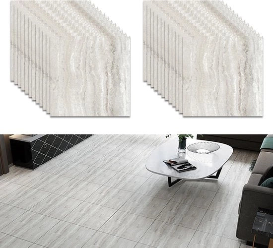 Pavimenti in ceramica 30 x 30 cm - Autoadesivi - Antiscivolo - Impermeabili - Resistenti agli urti - Ambientalmente compatibili e duraturi - Pavimento in vinile