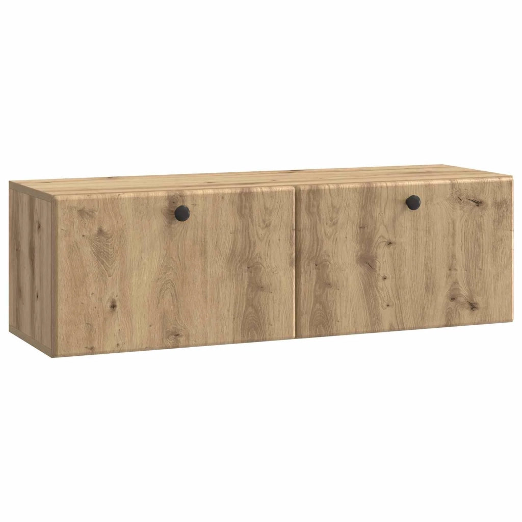 Mobile Porta TV da Muro-Credenza per TV sospesa 98 x 31 x 30 cm Rovere Artigianale