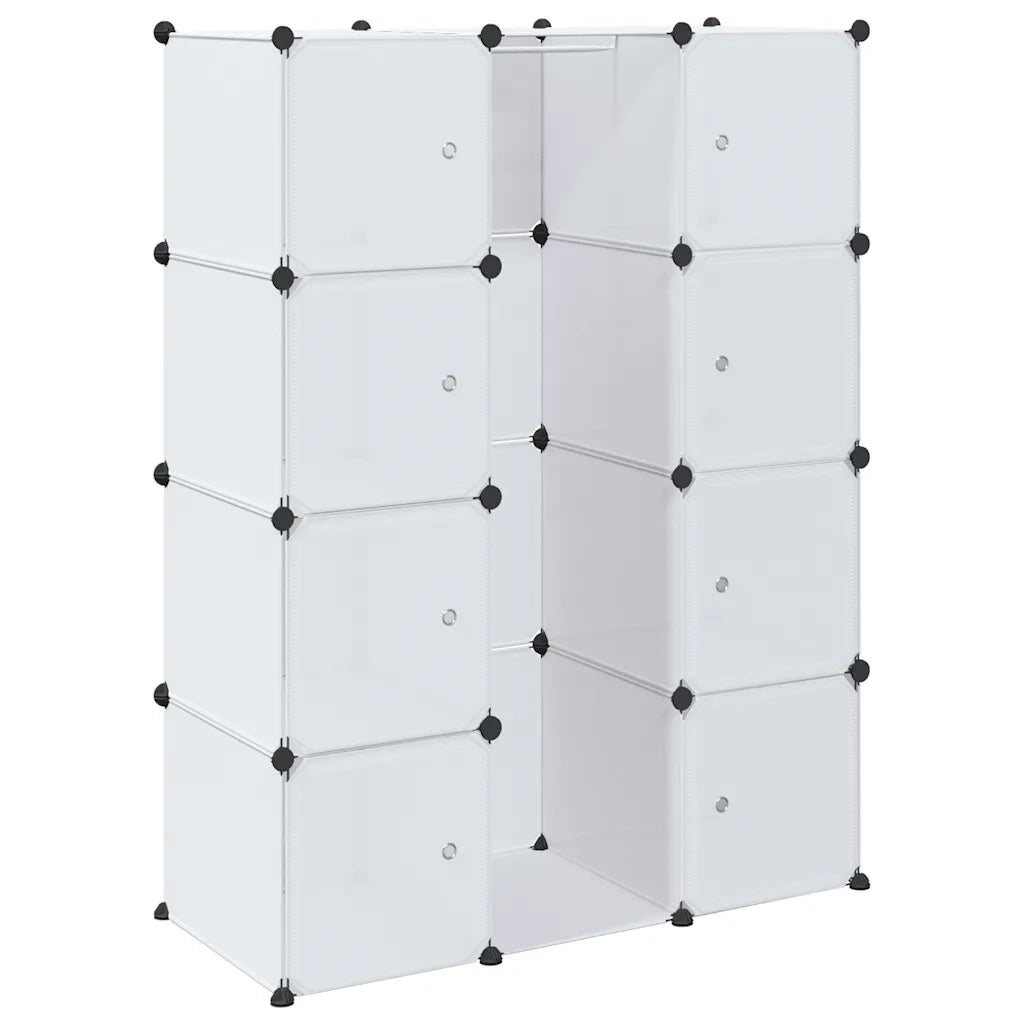 Armadio Modulare con 9 Scomparti 109x36,5x143 cm Bianco CFW1744843