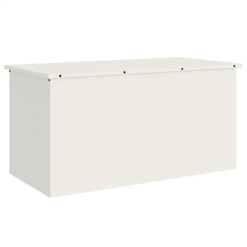 Scatola di Stoccaggio Esterno Bianco 100 x 50,5 x 50 cm Acciaio 874561