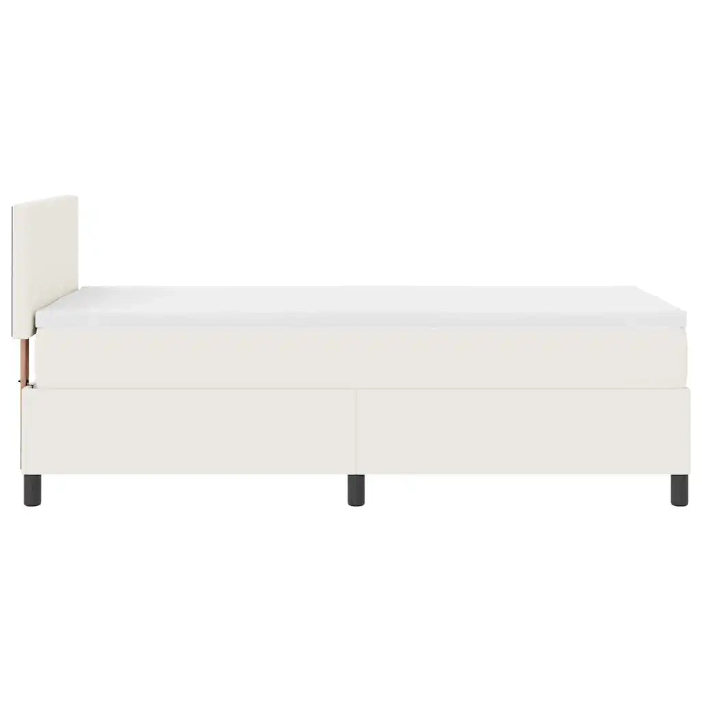 Letto a Sorgente LED con testiera Crema e Bianco 100 x 200 cm 3337589
