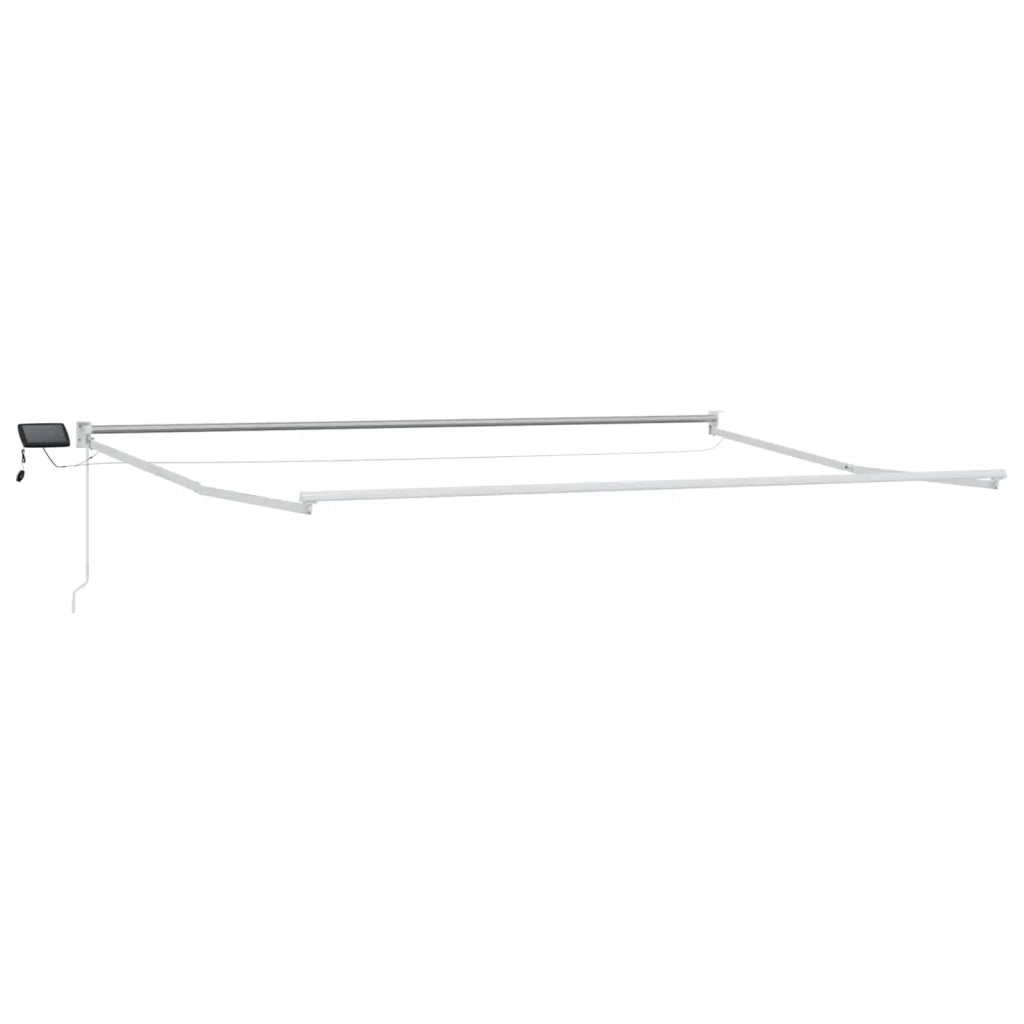 Tenda retrattile manuale con LED Verde e Bianco 4,5 × 3 m 3419321