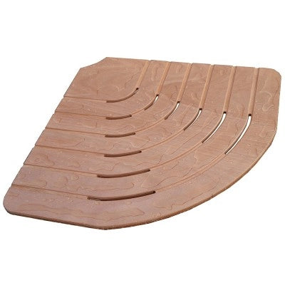 Pedana doccia angolare lato 74 cm in legno per piatto doccia angolare lato 90