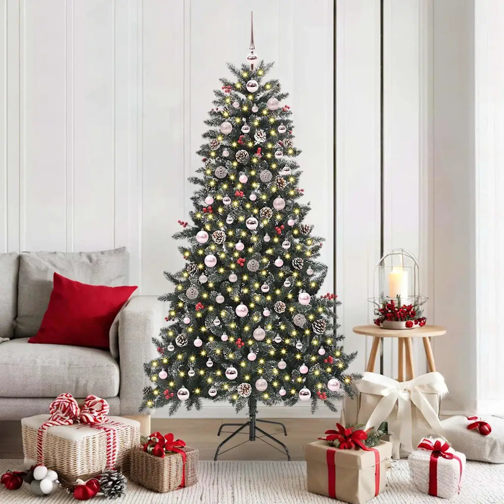 Albero di Natale | Decorazioni natalizie artificiale con 300 LED Verde 180 cm