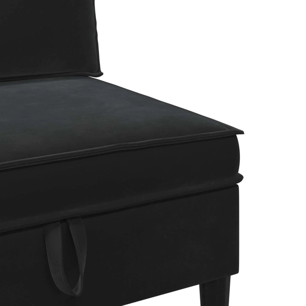 Set di mobili per il soggiorno con cuscino 4 pcs Nero Velluto 3413755