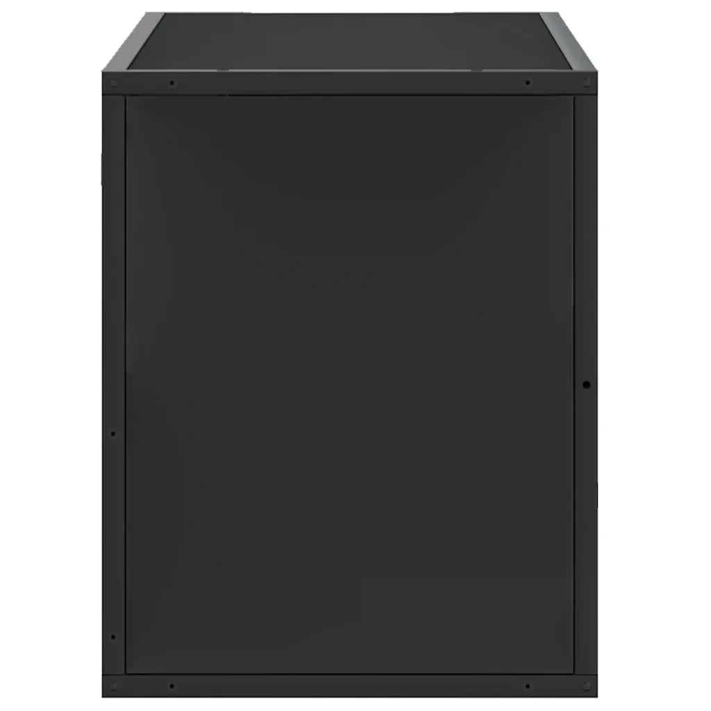 Mobile TV-Credenza per TV-Console TV Nero 80x31x39,5 cm in Truciolato e Metallo 714649
