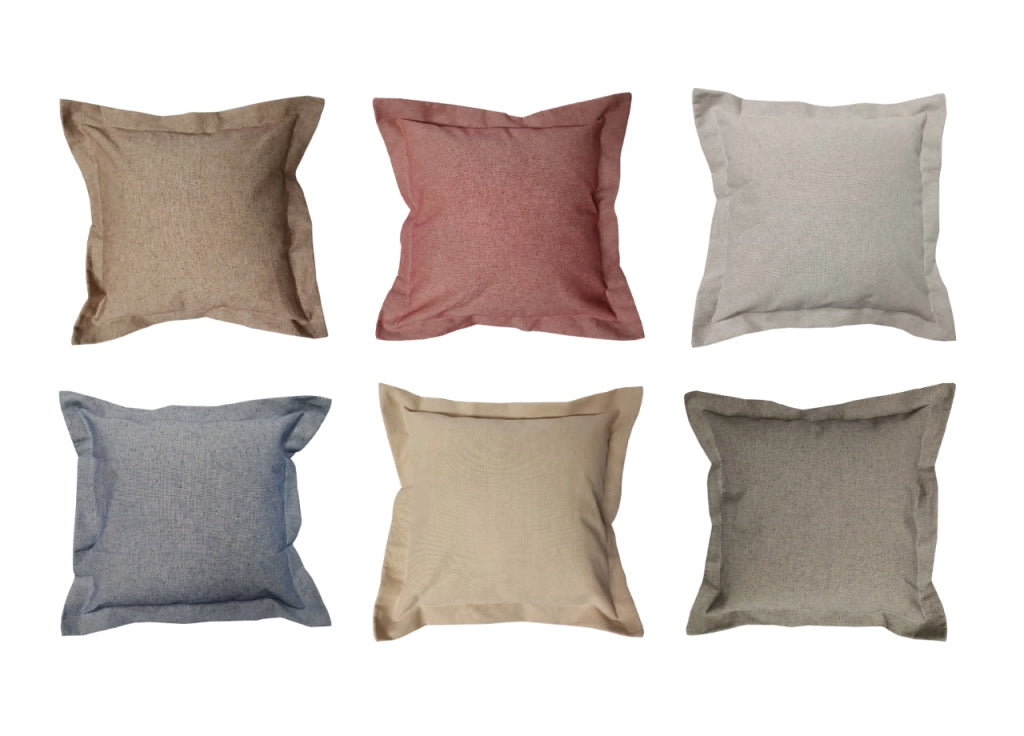 Federa Per Cuscino Arredo Casa Chiusura Zip Fodera Tinto Filo Tinta Unita SV - 40x40 - Grigio