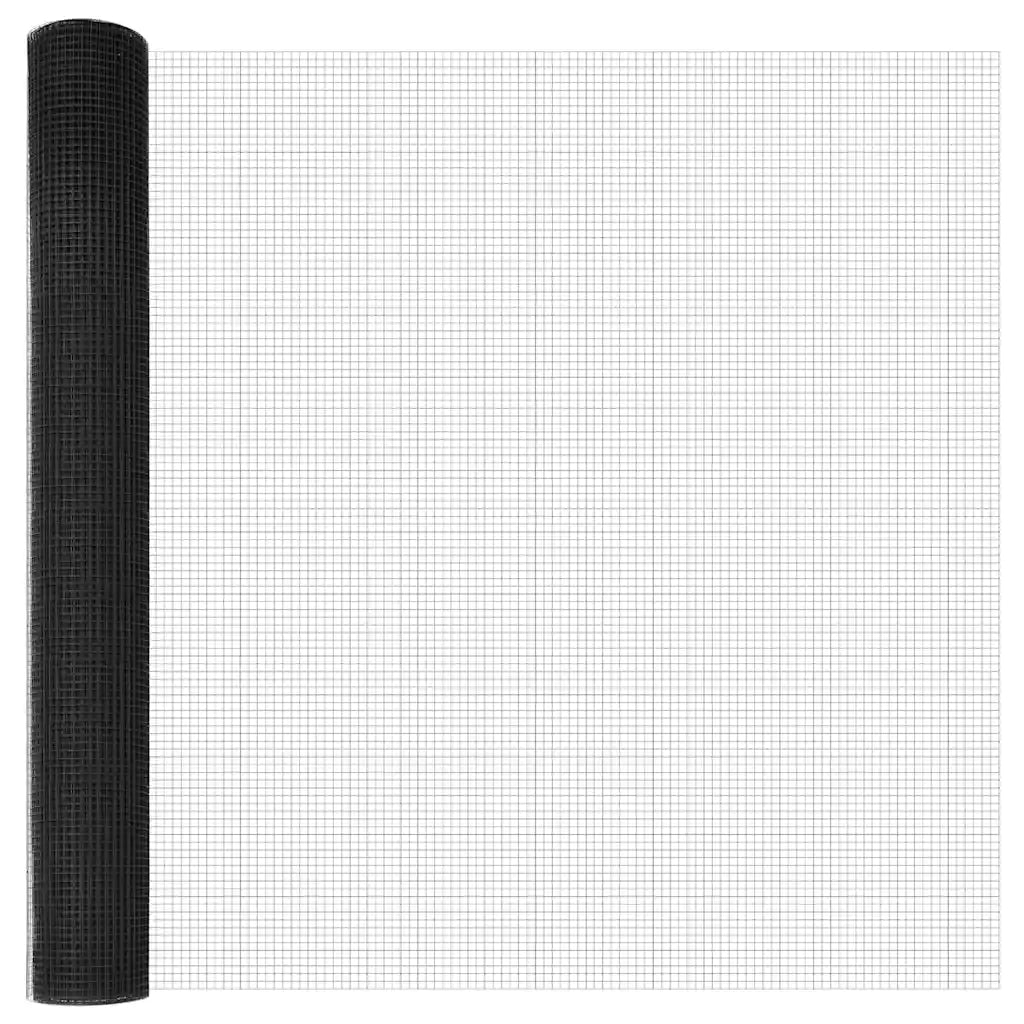 Palo della recinzione | Pannello per recinzione Acciaio e PVC Grigio