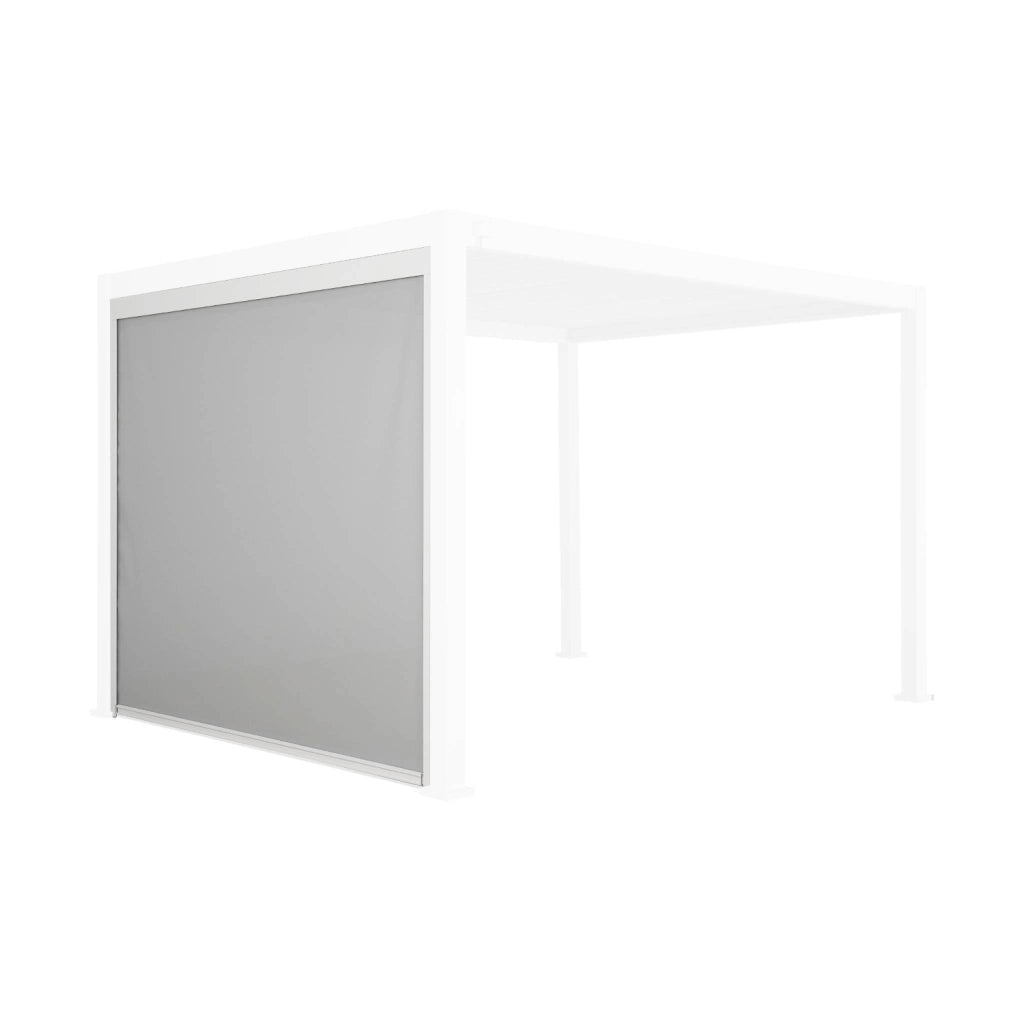 tenda laterale avvolgibile alluminio e textilene per pergola, 3m,