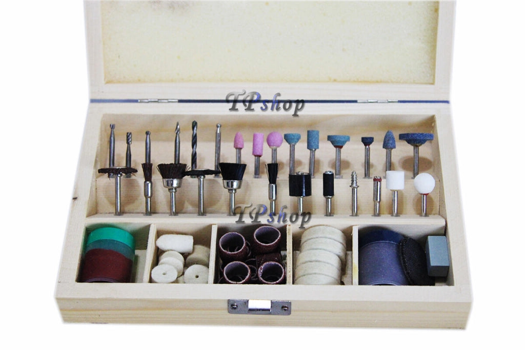KIT 100pz ACCESSORI MINI TRAPANO smerigliatrice DREMEL MODELLISMO PUNTE FRESE
