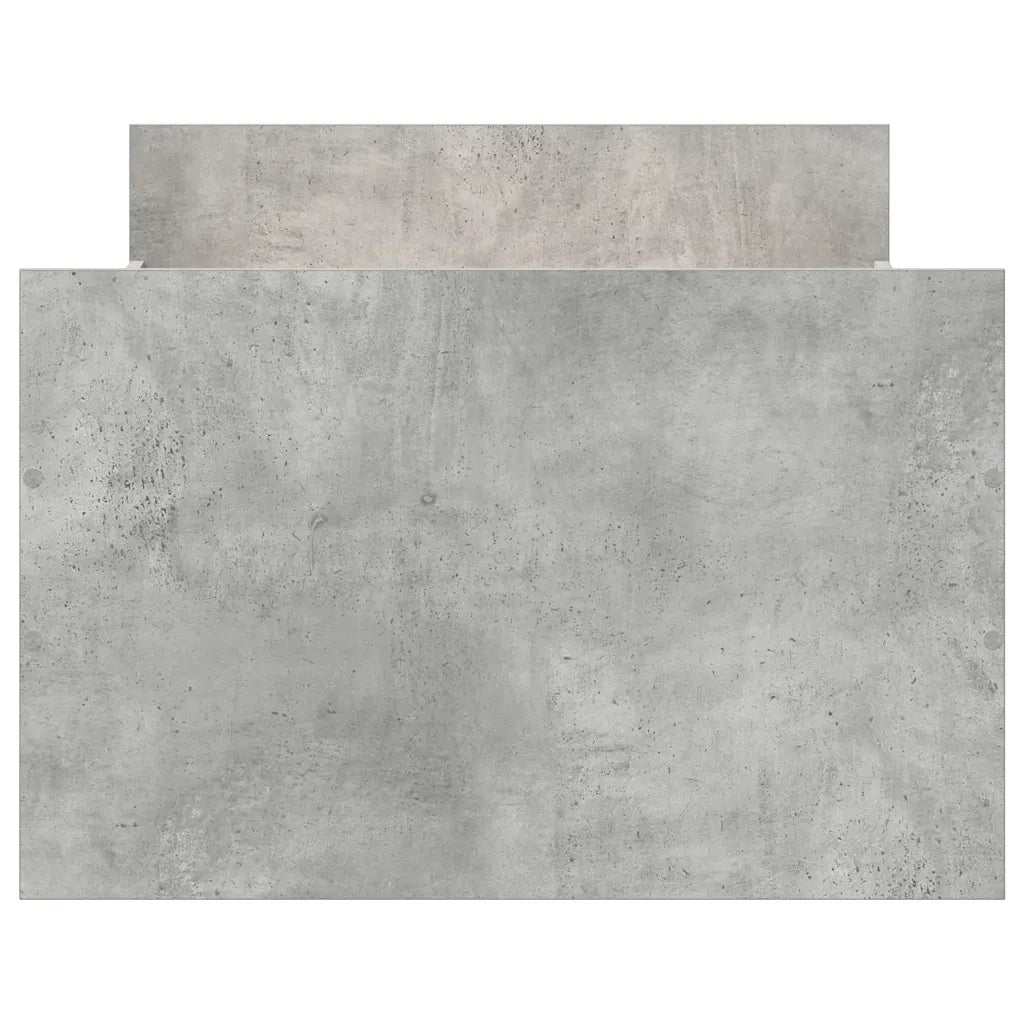 Letto singolo | Letto per adulti | Giroletto con Testiera e Pediera Grigio Cemento 90x200 cm