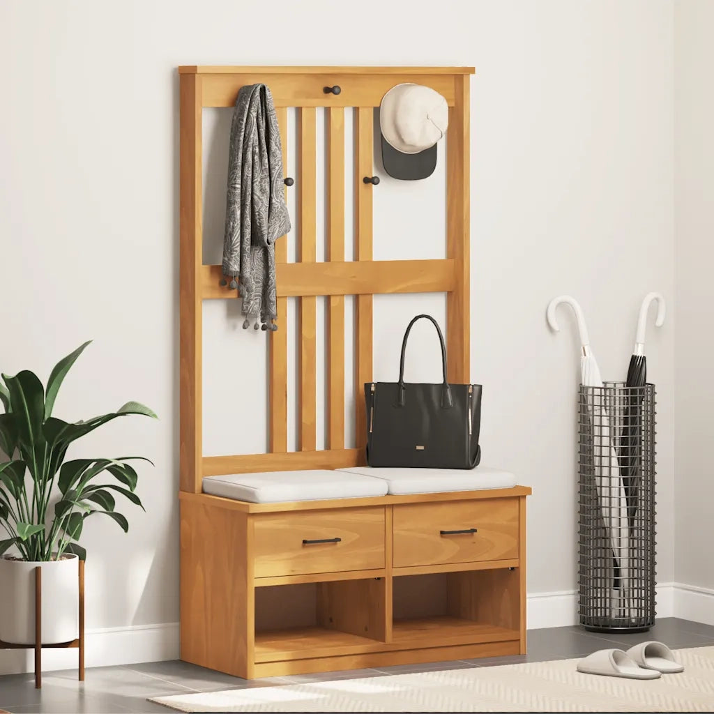 Albero da Ingresso SANDNES 87x40x159,5 cm in Legno di Pino 4010490