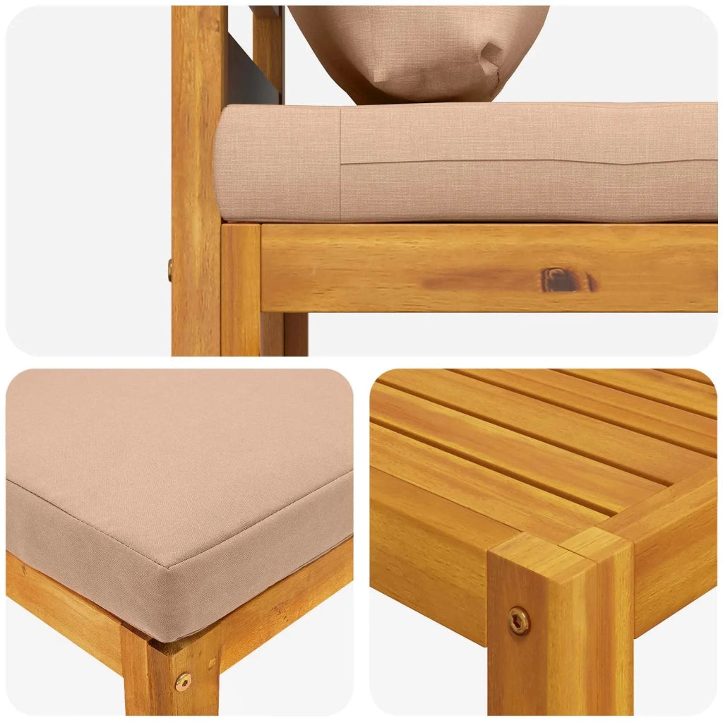 Set Salotto da Giardino Componibile 9 Pezzi Naturale 3417287