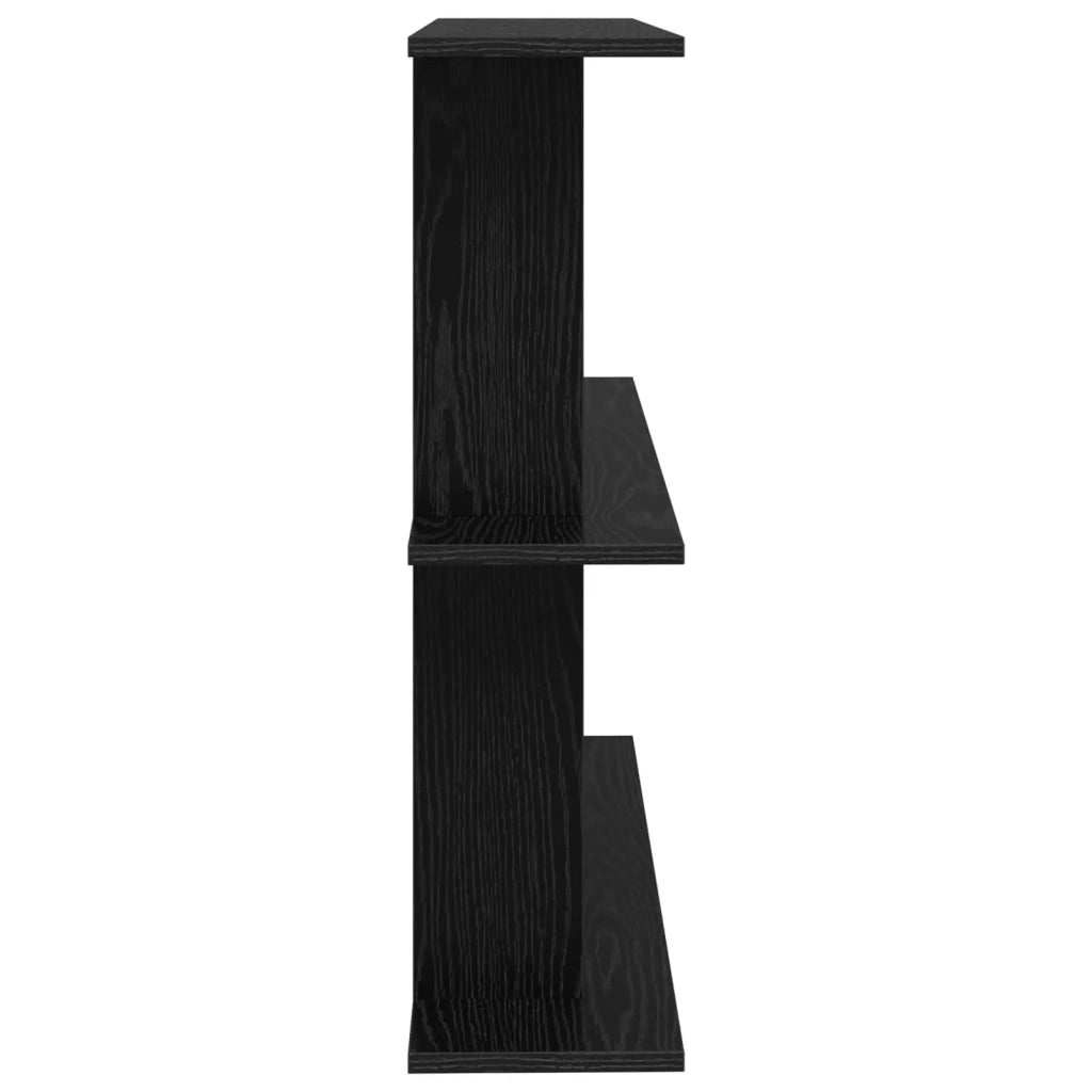Scaffale da parete A parete Rovere Nero 80 x 20 x 75 cm 8012077