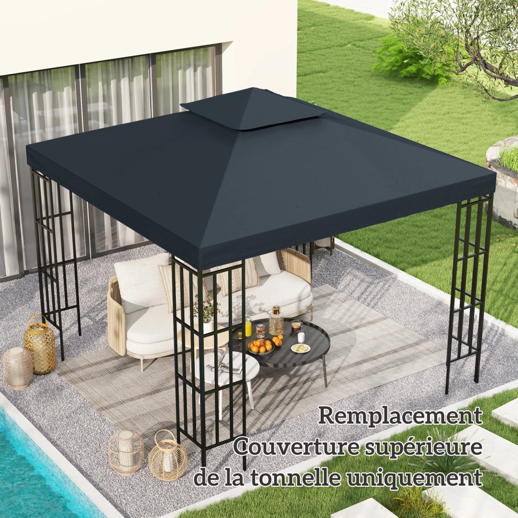 Tenda da giardino 3x3 m ¨C zephmum ¨C grigio scuro 180 g/m2