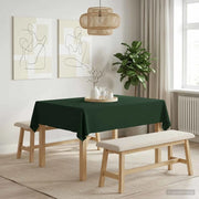 Tovaglia da Tavolo Rettangolare Verde Scuro 110 x 140 cm 42039948