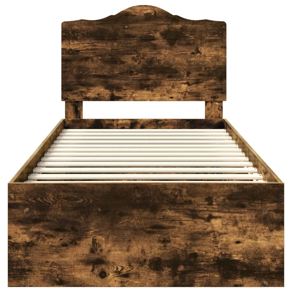 Struttura del letto-Giroletto Rovere fum¨¦ 90 x 200 cm Pino massello 898693