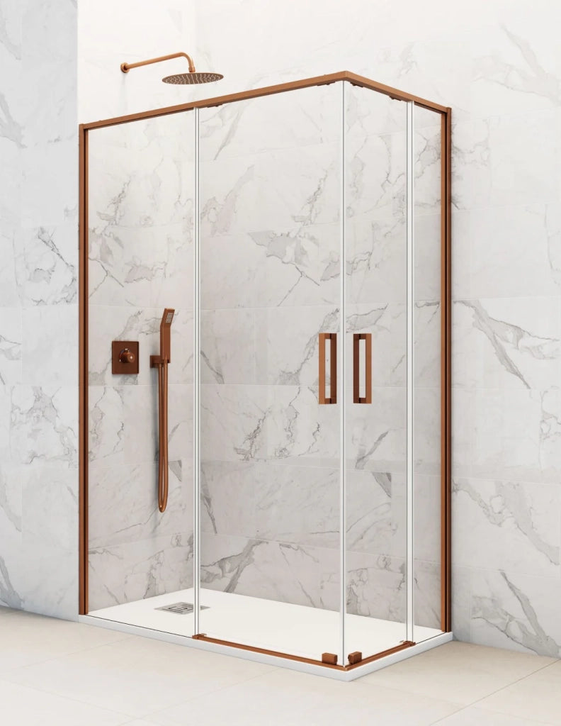 Box doccia ingresso angolare 2+2 ABANTE (TWENTY) 100x90 cm Rame