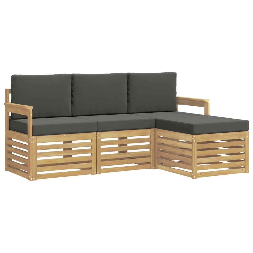 Set di divani da esterno 4 pcs Bianco e Antracite 3391622