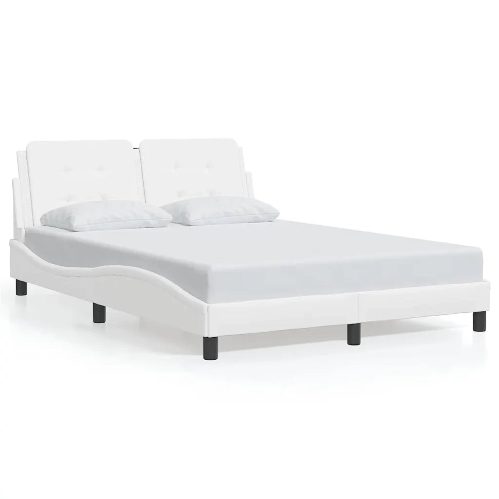 Giroletto senza Materasso Zadar Bianco 140x200 cm in Similpelle