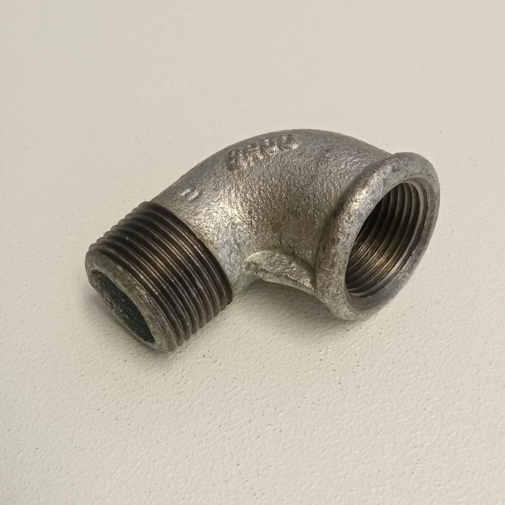 Raccordo mf 1''+1/4'' gomito zincato curva di ghisa malleabile