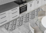 Tappeto Passatoia Cucina Antiscivolo Sottolavello Digitale Dis. Maiolica Grigio - 50x600 - Grigio