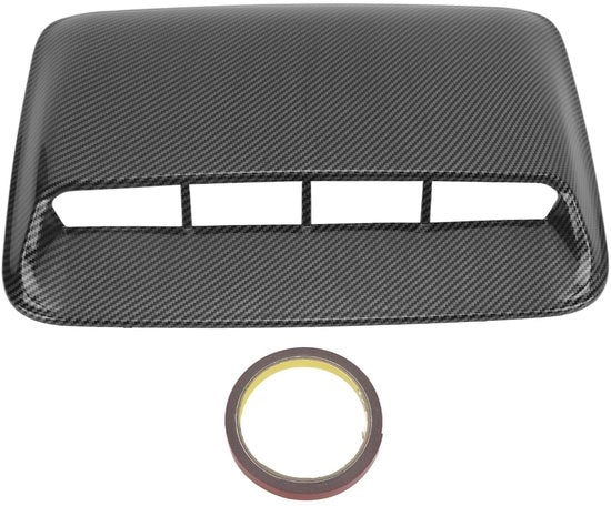 Capotiggia Universale in ABS - Tessuto a Fibra di Carbonio - Accessorio Auto Decorativo - Ventilatore di Cappello - Dimensioni 40 x 28 cm