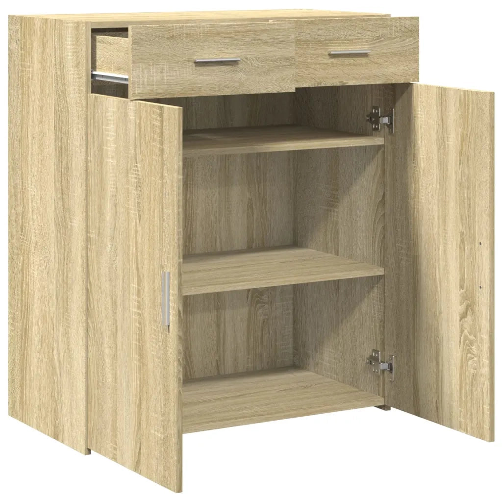 Credenza-Buffet-Armadio da cucina Rovere Sonoma 80x42,5x93 cm in Legno Multistrato 605056