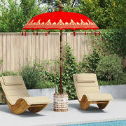 Ombrello balinese con base Rosso 185 x 185 x 260 cm 3356897