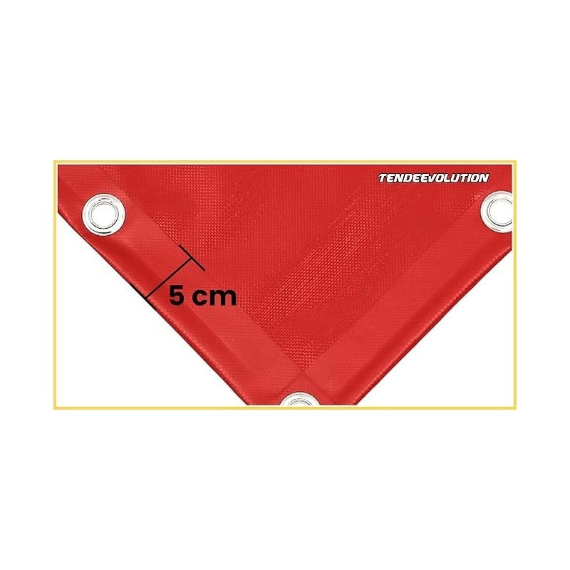 Telo PVC OSCURANTE Impermeabile Bianco | Telone Occhiellato Ogni 25CM 850g/mq | Copertura Esterna | 6x8m | Resistente Multiuso
