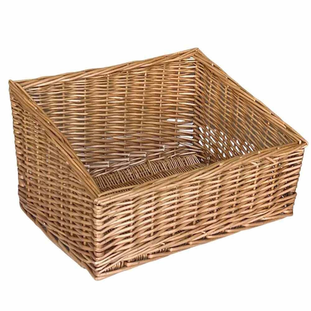 Cesta cesto espositore cestino portapane in vimini rettangolare cm 49 x 33 h 21