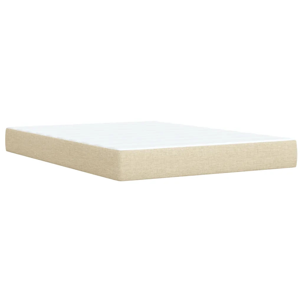 Giroletto a Molle con Materasso Crema 140x19 cm in Tessuto 3289770