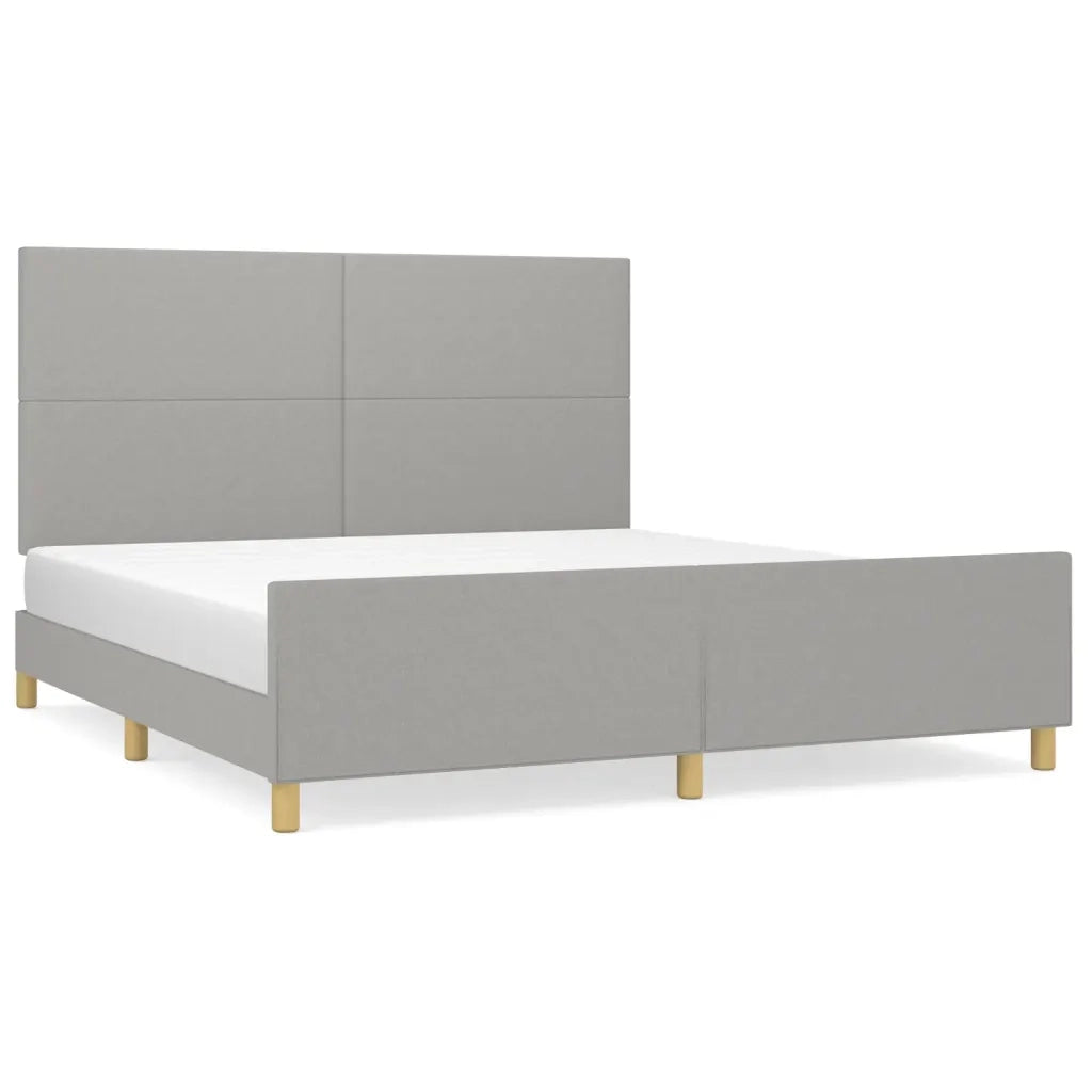 Giroletto senza Materasso-Struttura Letto Grigio Chiaro 180x200 cm Tessuto 830118