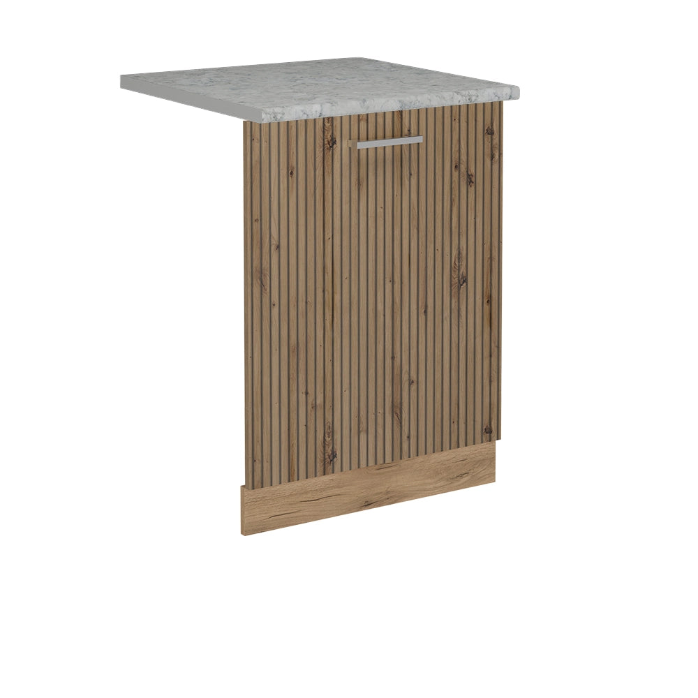 Pannello frontale della lavastoviglie R-Line Rovere artigianale/Rovere dorato 60 cm, PL Marmo Vicco